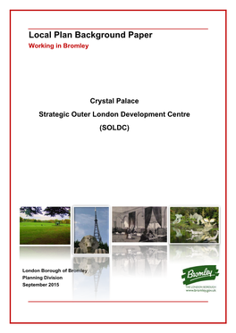 Local Plan Background Paper Working in Bromley Crystal Palace