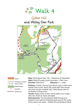Walk 4 Gibbet Hill and Witley Deer Park