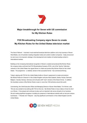 Major Breakthrough for Seven with US Commission for My Kitchen Rules