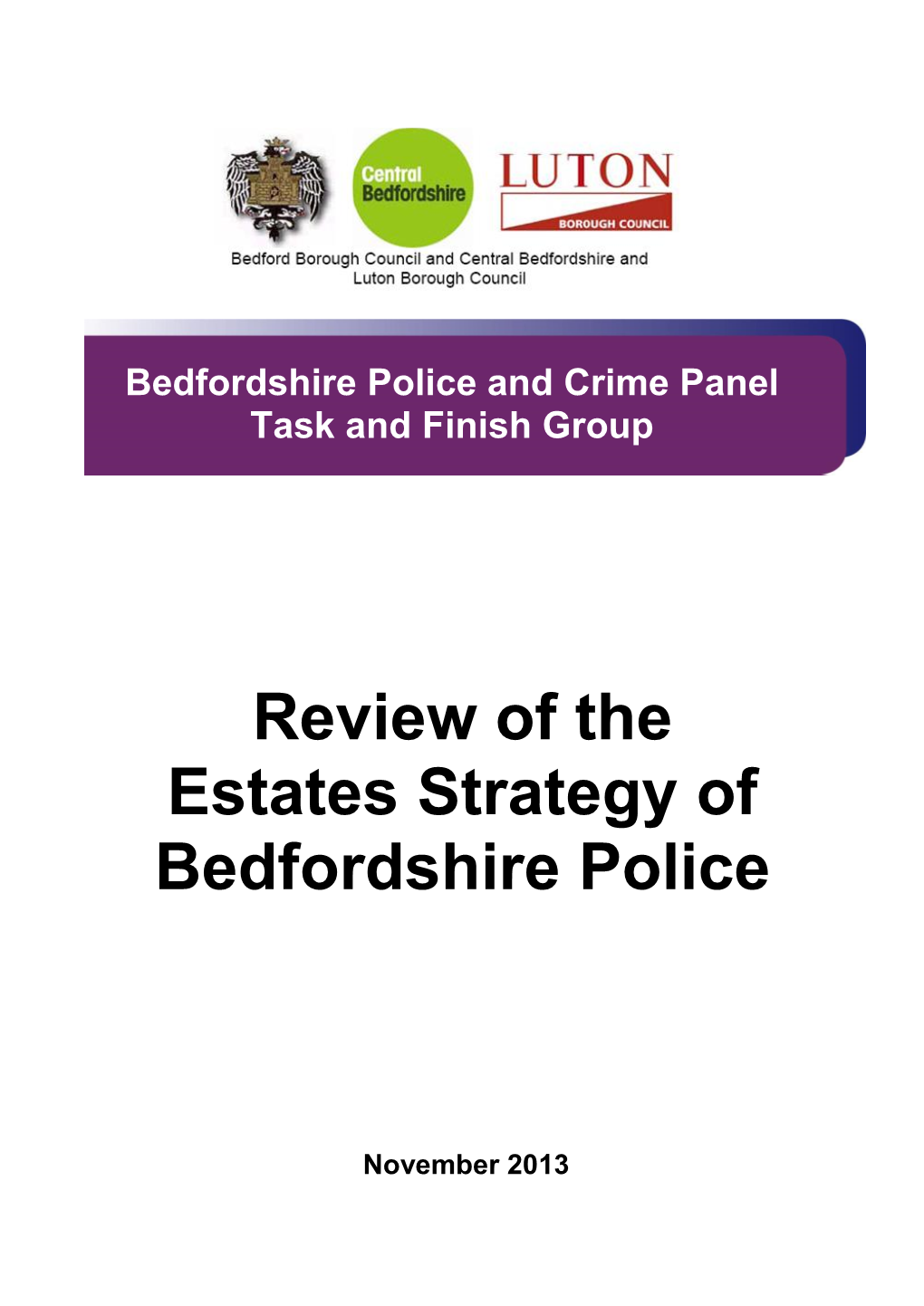Review of the Estates Strategy of Bedfordshire Police
