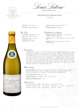 Montrachet Grand Cru 2009