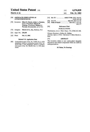 United States Patent (19) 11) 4,374,829 Harris Et Al