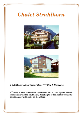 4 1/2-Room-Apartment Cat. **** for 5 Persons
