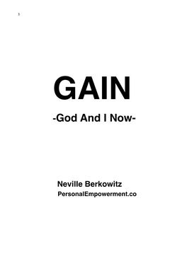 GAIN -God and I Now