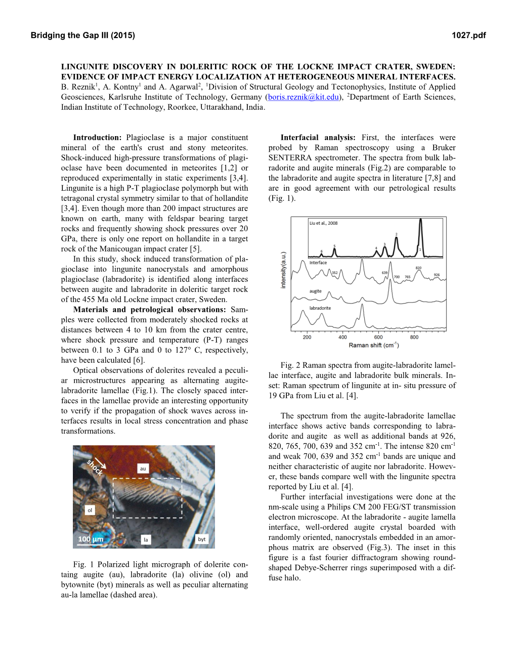 Lingunite Discovery in Doleritic Rock of the Lockne Impact Crater, Sweden: Evidence of Impact Energy Localization at Heterogeneous Mineral Interfaces