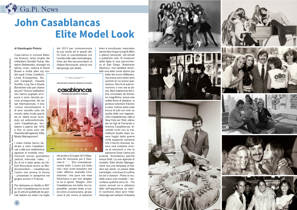 John Casablancas Elite Model Look