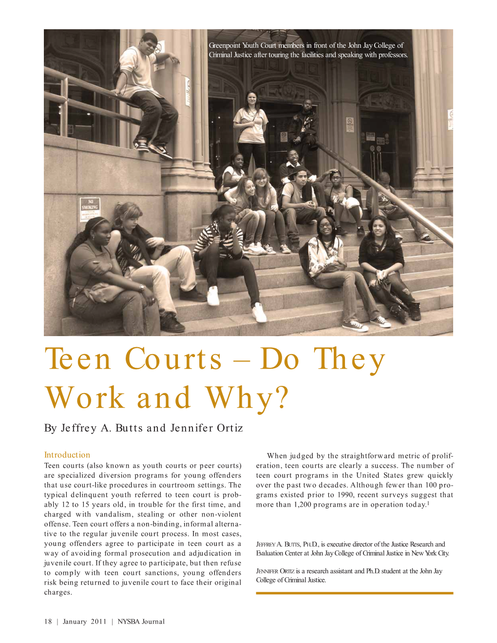 Teen Courts – Do They Work and Why? by Jeffrey A