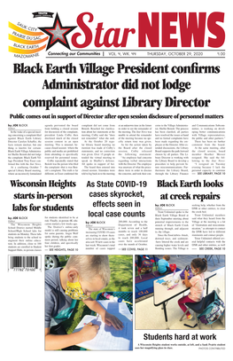 Black Earth Village President Confirms Administrator Did Not Lodge
