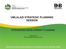 Umlalazi Strategic Planning Session