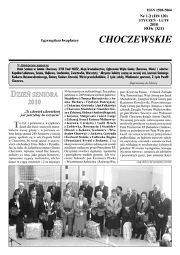 Wieści Choczewskie Nr 1-2 (119-120) STYCZEŃ -LUTY 2010 ISSN 1508-5864S