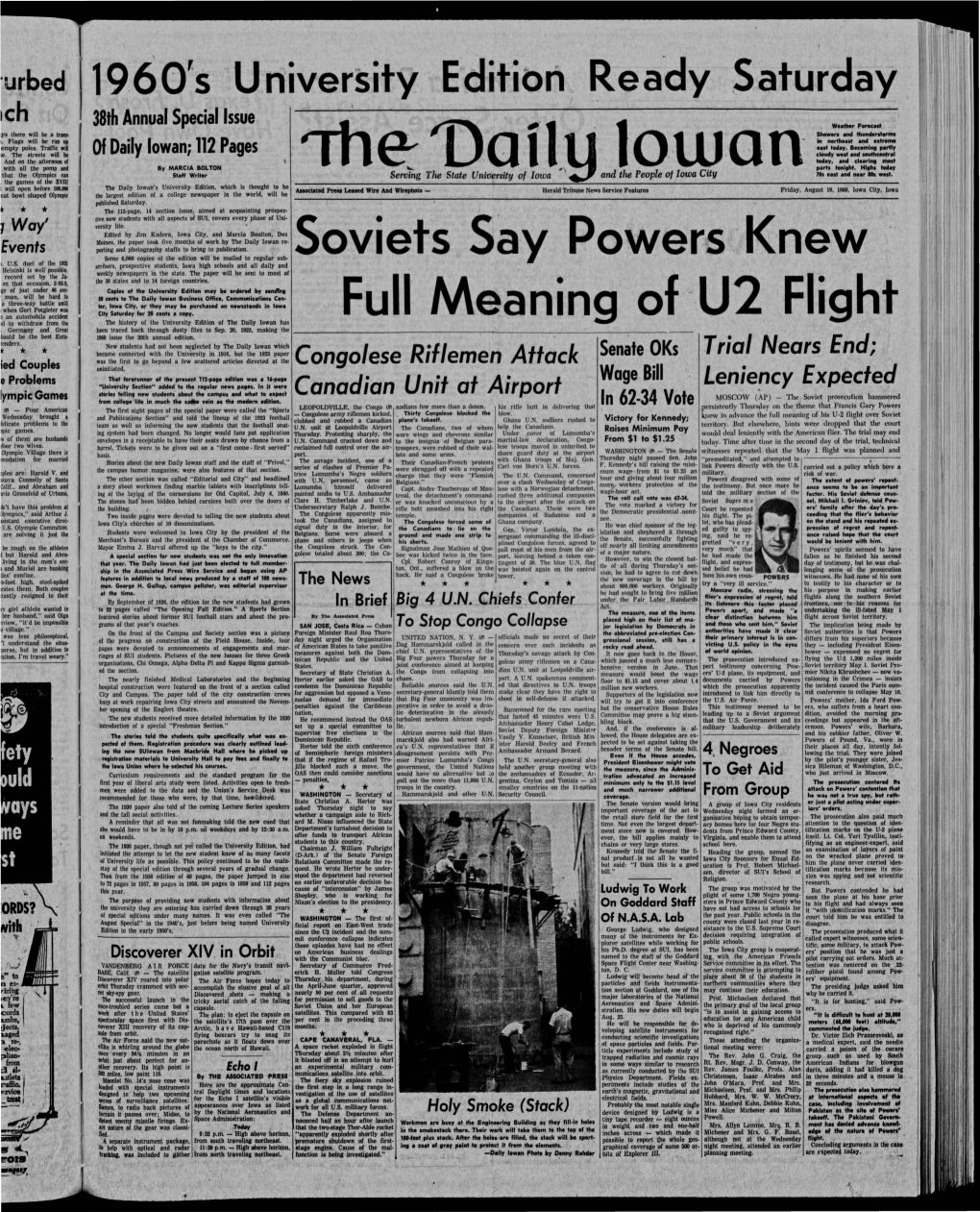 Daily Iowan (Iowa City, Iowa), 1960-08-19