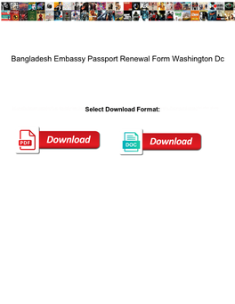 Bangladesh Embassy Passport Renewal Form Washington Dc