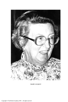 Mary Douglas Leakey 1913–1996