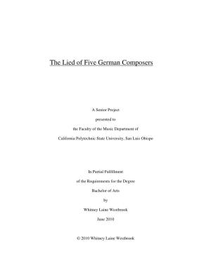 The Lied of Five German Composers.Pdf