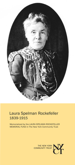 Laura Spelman Rockefeller 1839-1915