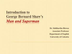 Issues in George Bernard Shaw's Man and Superman