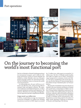 On the Journey to Becoming the World's Most Functional Port