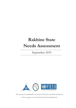 Rakhine State Needs Assessment September 2015