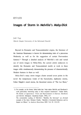 Images of Storm in Melville's Moby-Dick