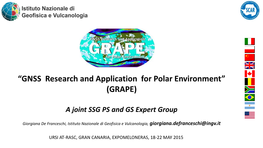 “GNSS Research and Application for Polar Environment” (GRAPE)