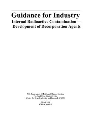 Guidance for Industry: Internal Radioactive Contamination