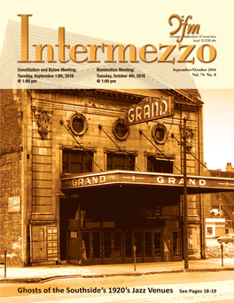 Ghosts of the Southside's 1920'S Jazz Venues See Pages 18-19