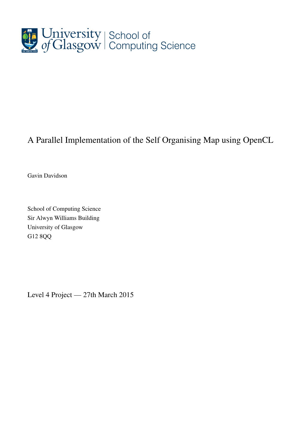 A Parallel Implementation of the Self Organising Map Using Opencl