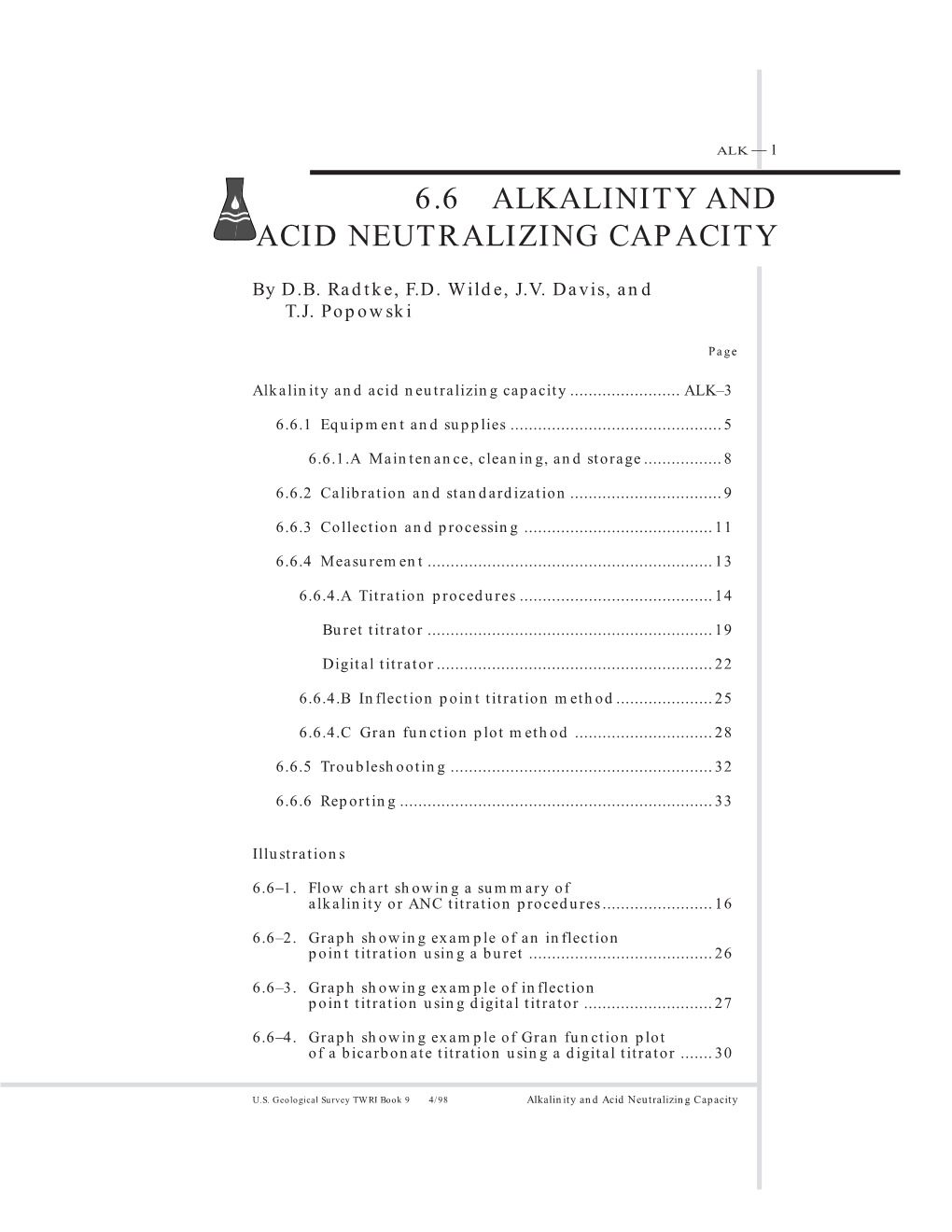 6.6 Alkalinity and Acid Neutralizing Capacity