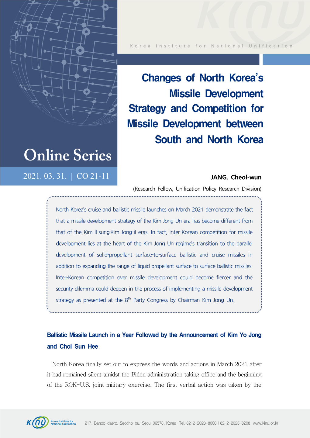 Changes of North Korea's Missile Development Strategy And