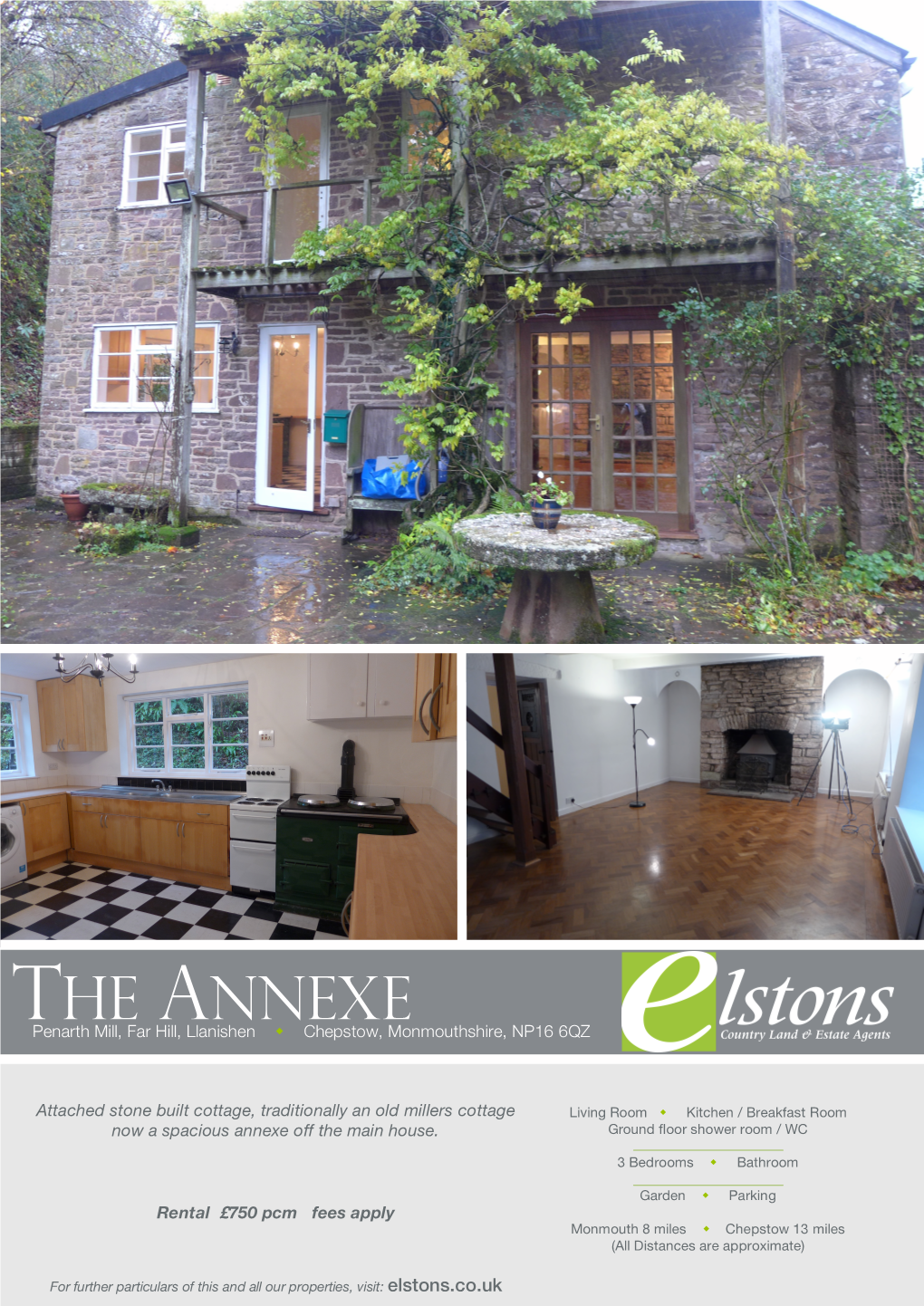 THE ANNEXE Penarth Mill, Far Hill, Llanishen W Chepstow, Monmouthshire, NP16 6QZ