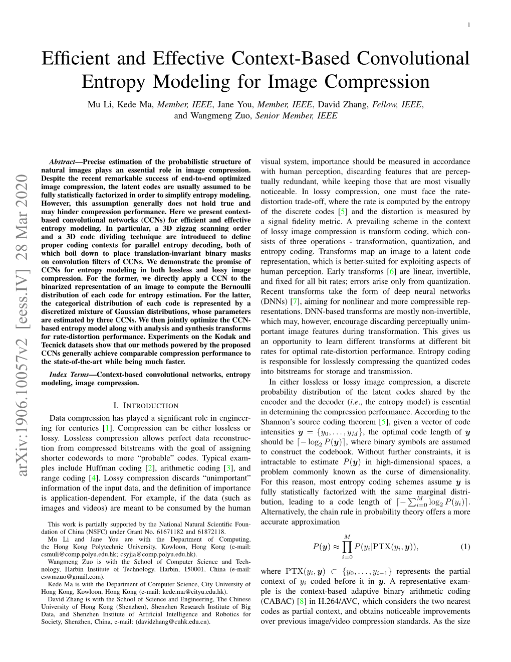 Efficient and Effective Context-Based Convolutional Entropy Modeling For