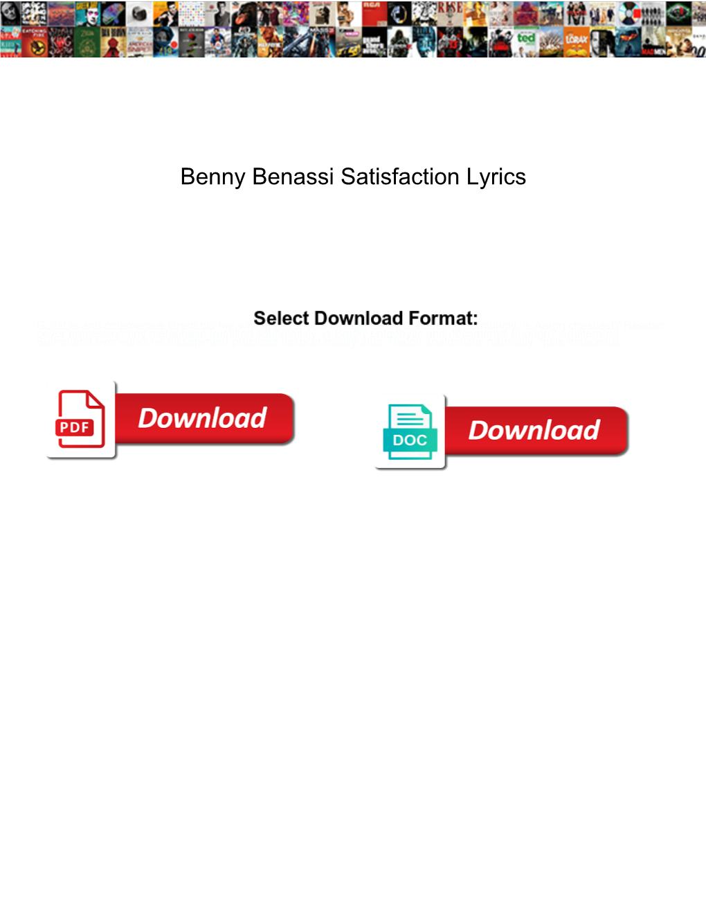 Benny Benassi Satisfaction Lyrics