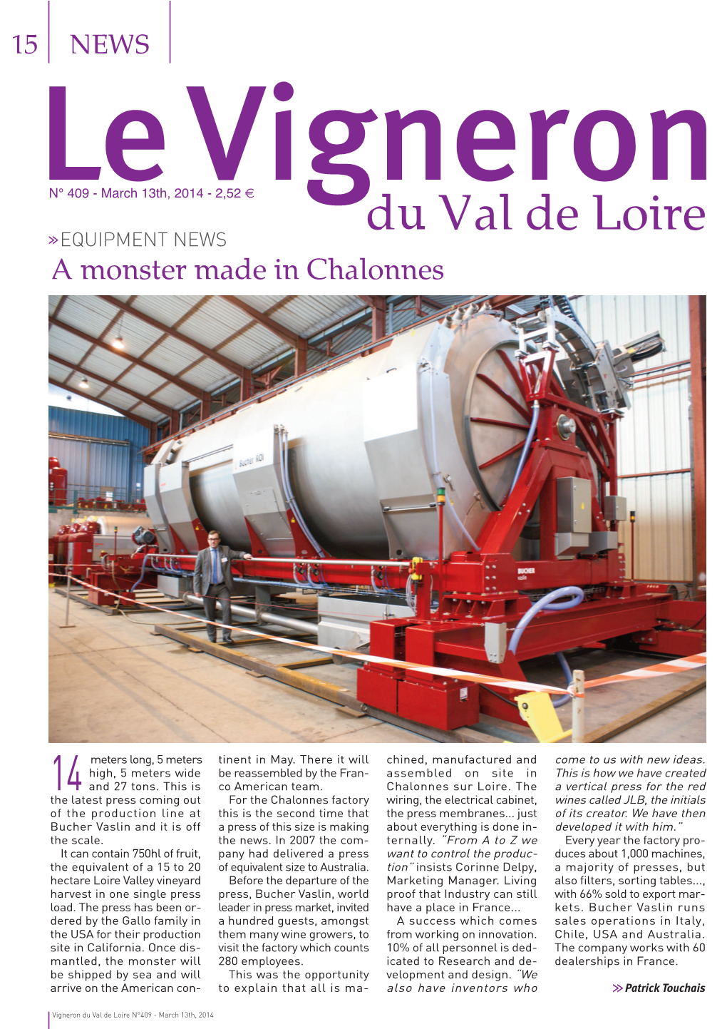 Du Val De Loire Vequipment NEWS a Monster Made in Chalonnes