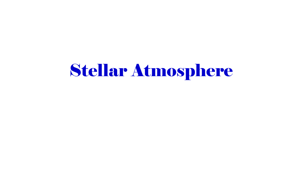Stellar Atmospheres by R