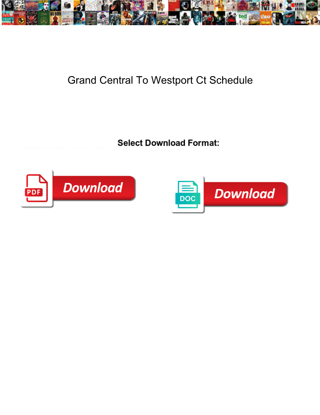 Grand Central to Westport Ct Schedule