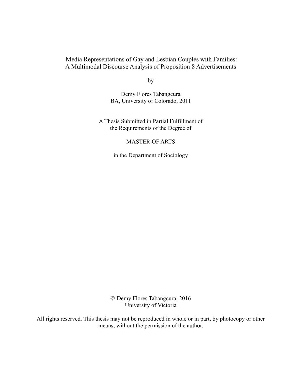 Media Representations of Gay and Lesbian Couples with Families: a Multimodal Discourse Analysis of Proposition 8 Advertisements