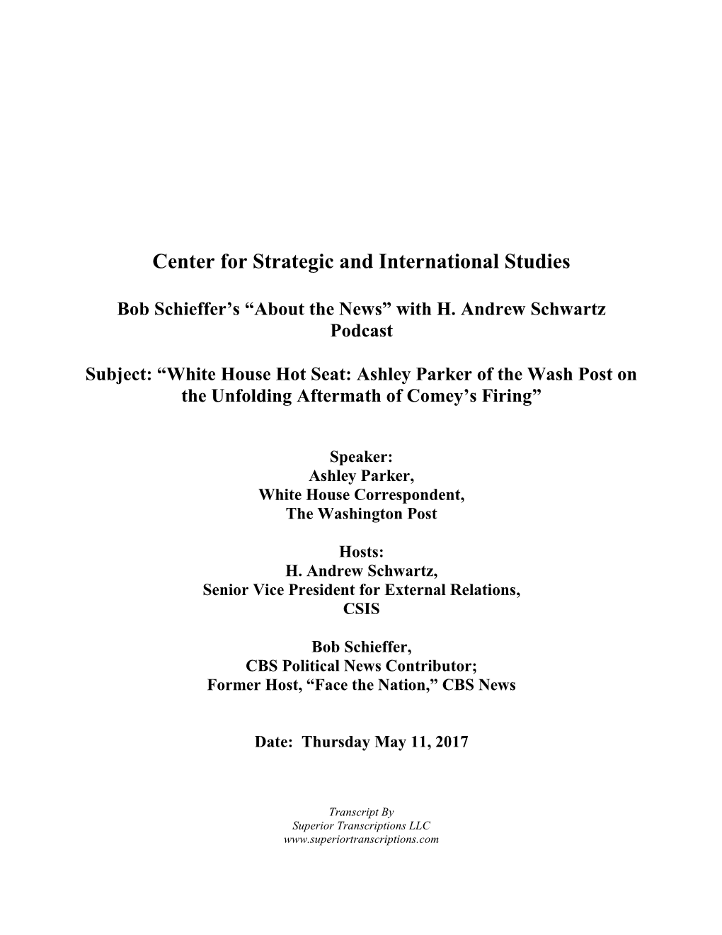 Center for Strategic and International Studies