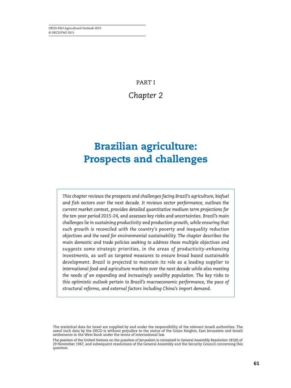 Brazilian Agriculture: Prospects and Challenges