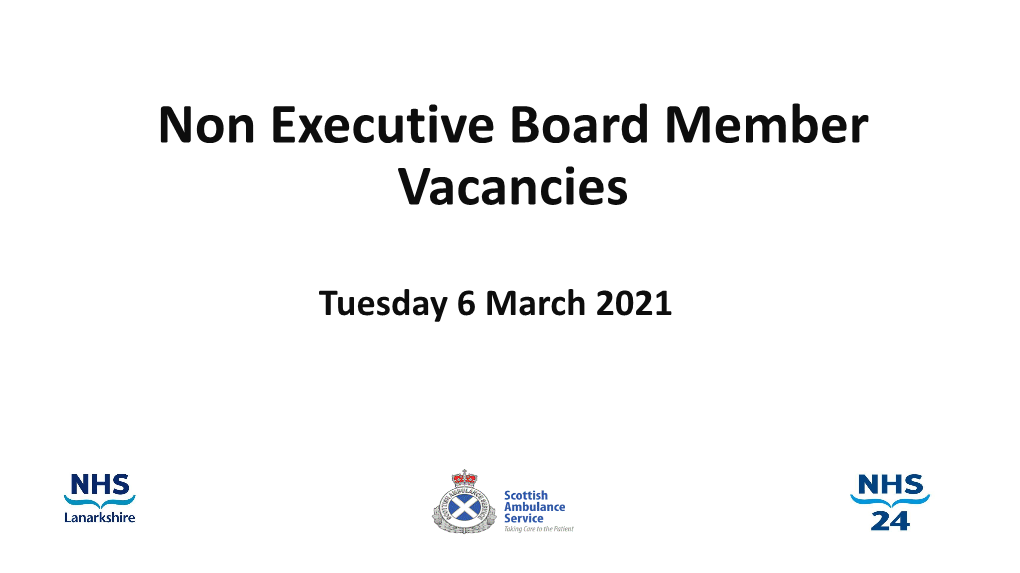 Non Executive Board Member Vacancies