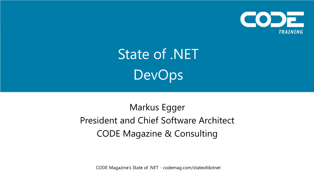 State of .NET Devops