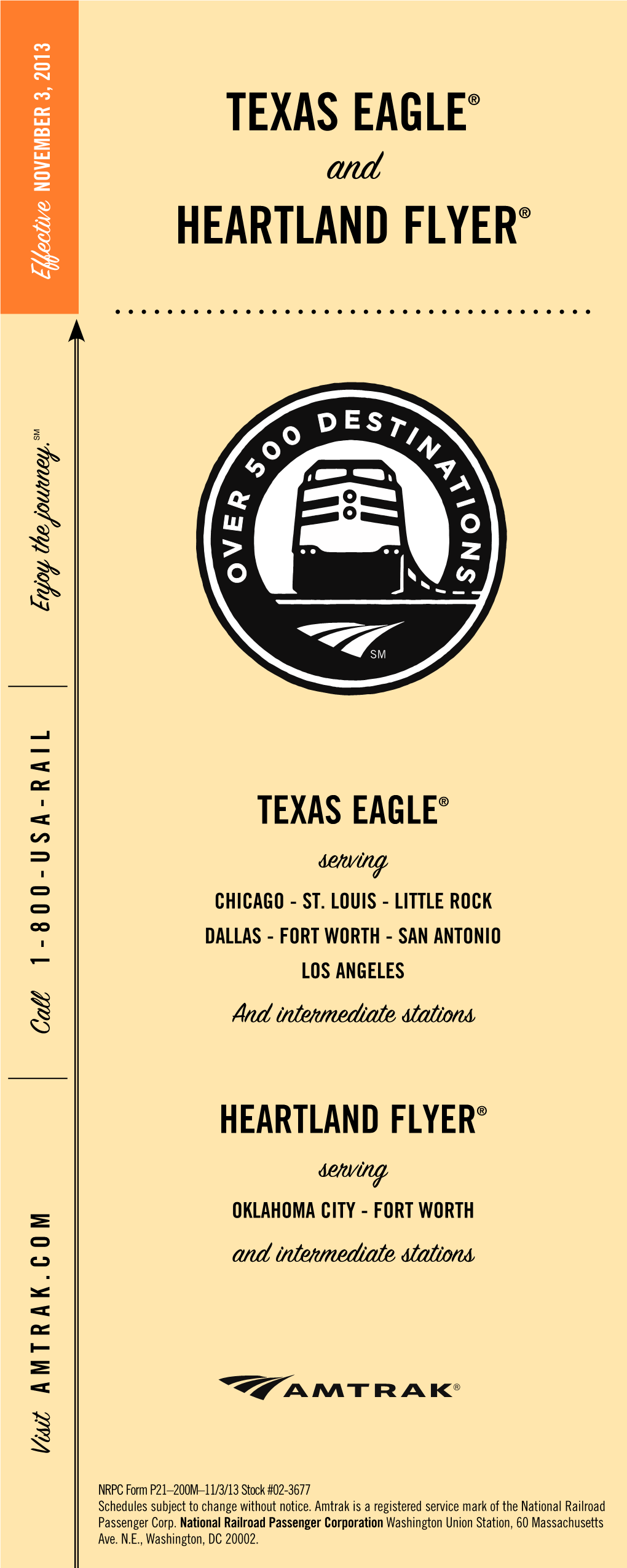 Texas Eagle-Heartland Flyer-Chicago-Los