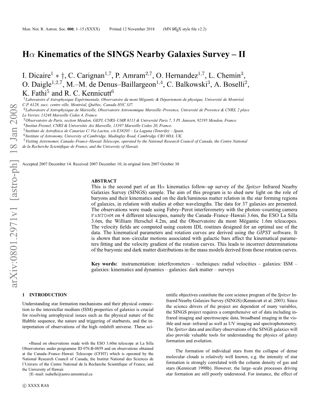 Hα Kinematics of the SINGS Nearby Galaxies Survey – II