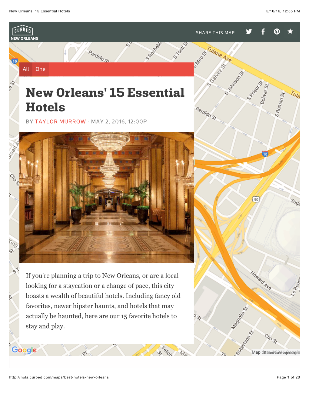 New Orleans' 15 Essential Hotels 5/10/16, 12:55 PM