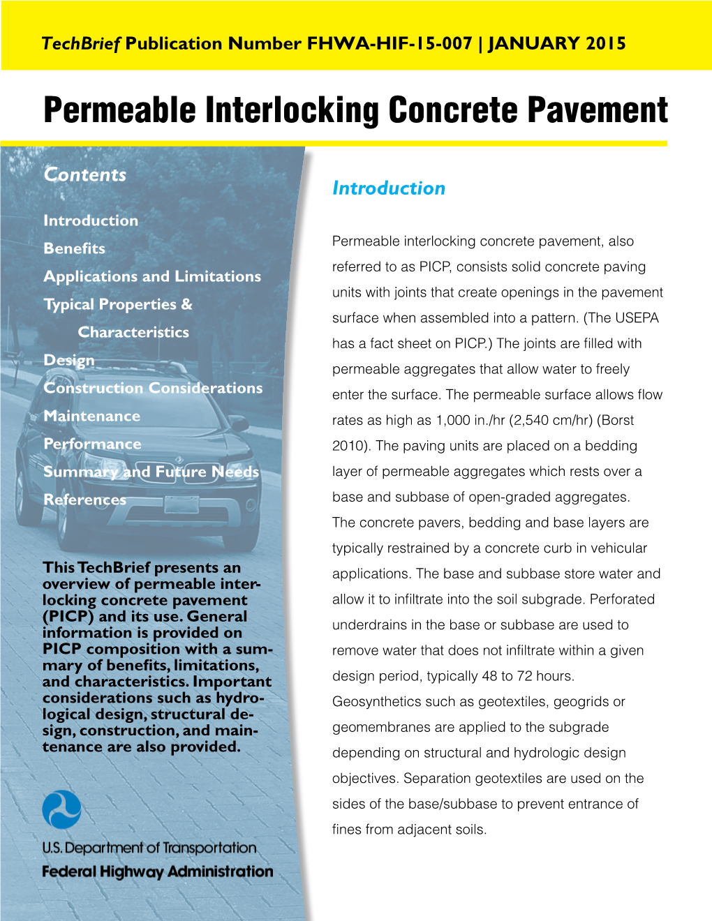 Permeable Interlocking Concrete Pavement