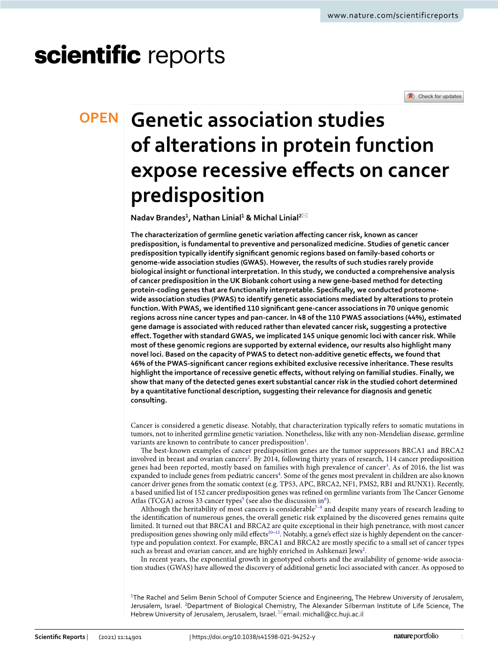 Genetic Association Studies of Alterations in Protein Function Expose Recessive Effects on Cancer Predisposition