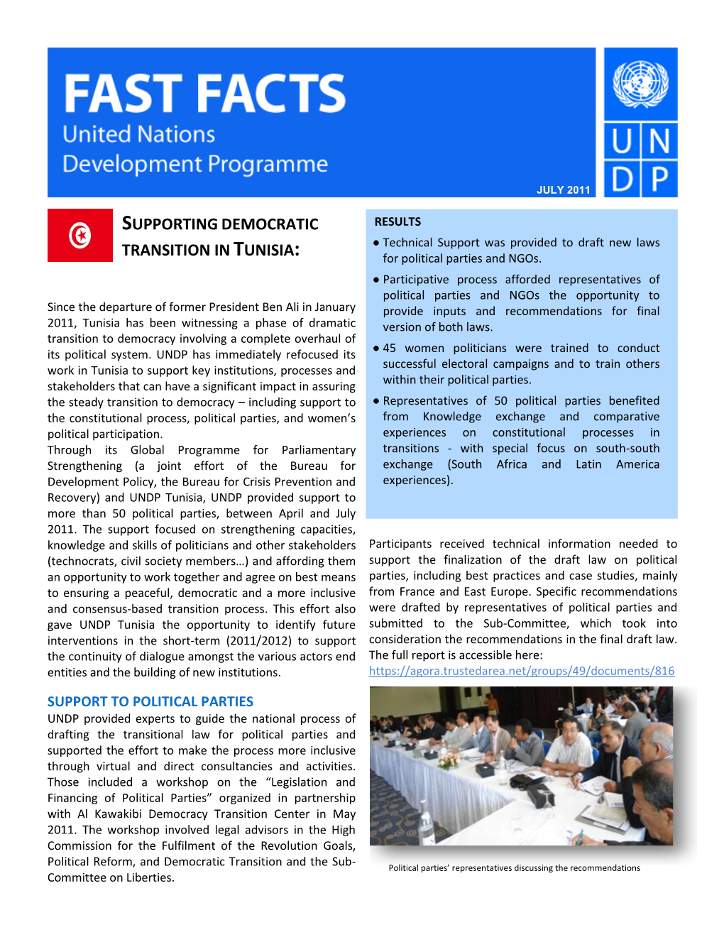 Supporting Democratic Transition in Tunisia