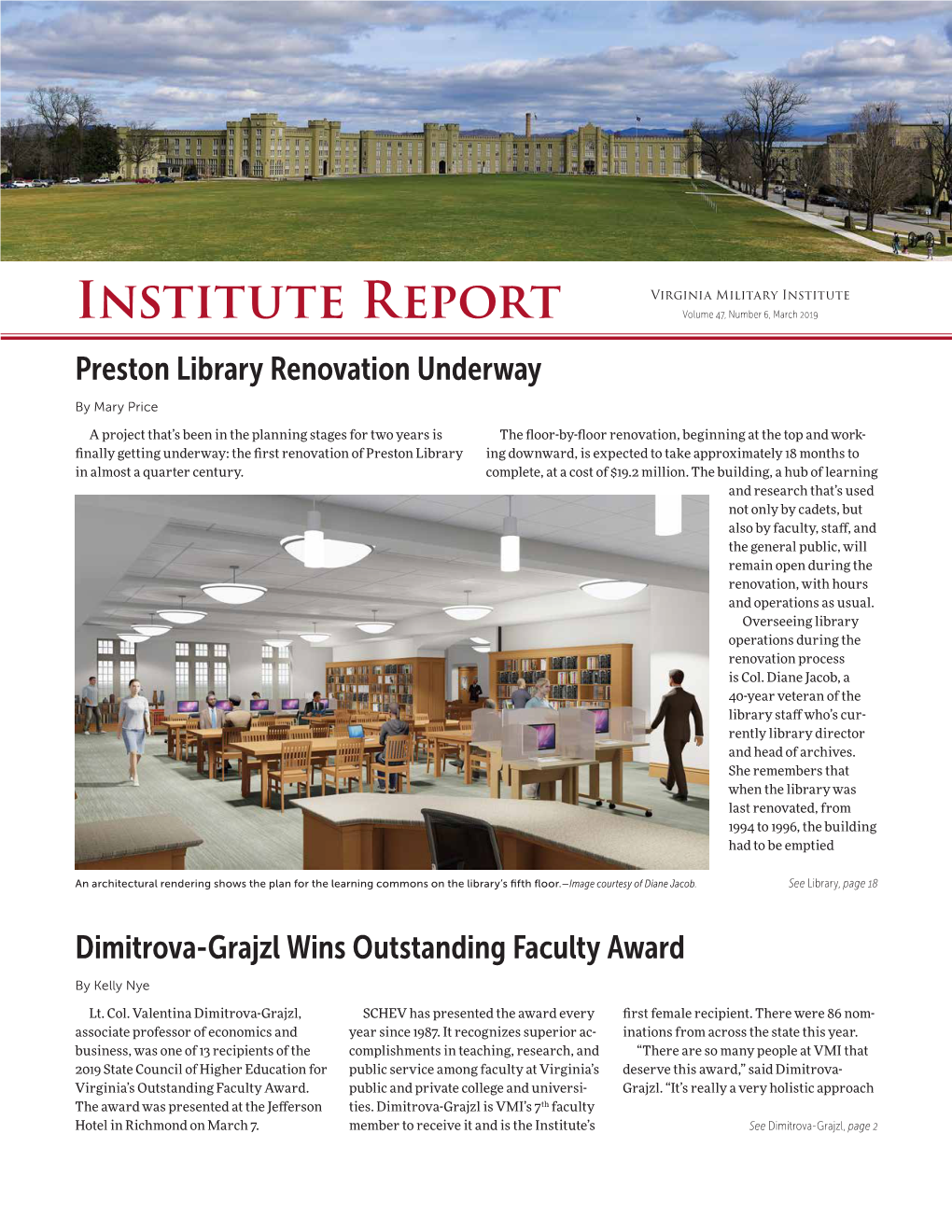 2019-03 Institute Report