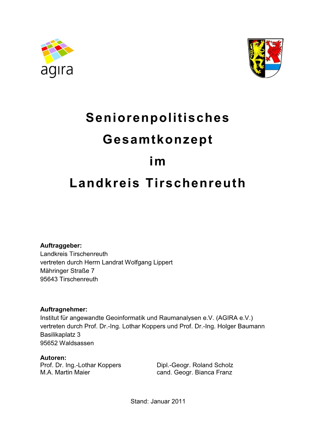 Seniorenpolitisches Gesamtkonzept Im Landkreis Tirschenreuth