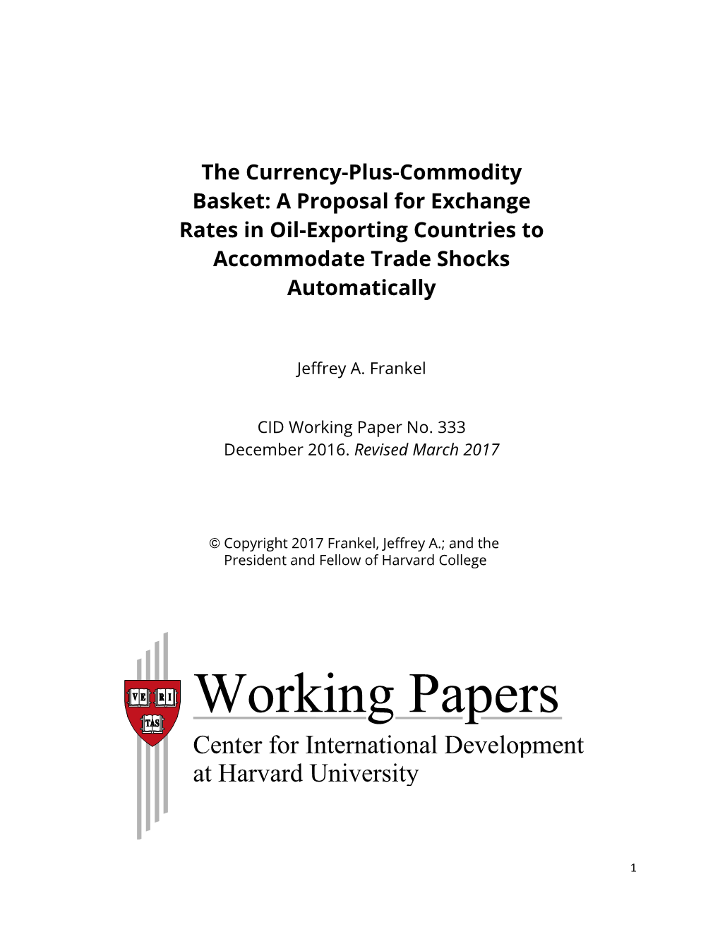 The Currency-Plus-Commodity Basket: a Proposal for Exchange Rates in Oil-Exporting Countries to Accommodate Trade Shocks Automatically