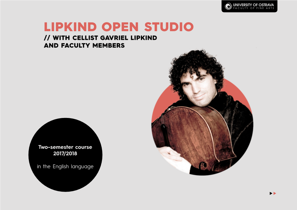 Lipkind Open Studio // with Cellist Gavriel Lipkind and Faculty Members